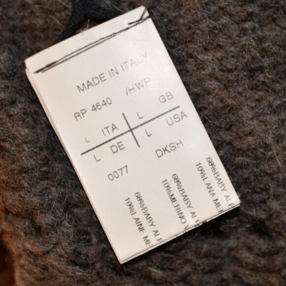 Rick Owens FW09 Crust Alpaca Merino Wool Knit Open Sweater Sz L - Picture 10 of 12